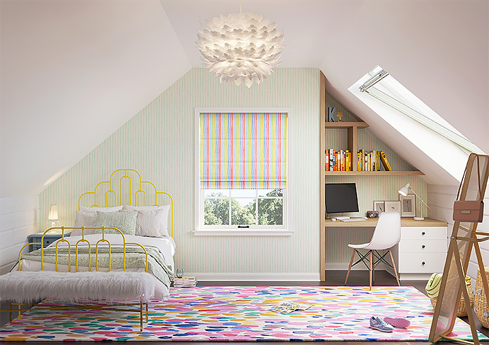 Vintage Stripe, Rainbow - Twist&Fit Roman Blind - Image 8